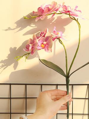 2 Stücke 46 cm Künstliche Phalaenopsis Blume Real Touch Latex Schmetterling Orchidee Flores für Hochzeit Hause Valentinstag Dekoration