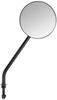 Motorcycle Parts Mirror Round Long Shaft Left and Right Compatible 4 Inch Black HD-07173