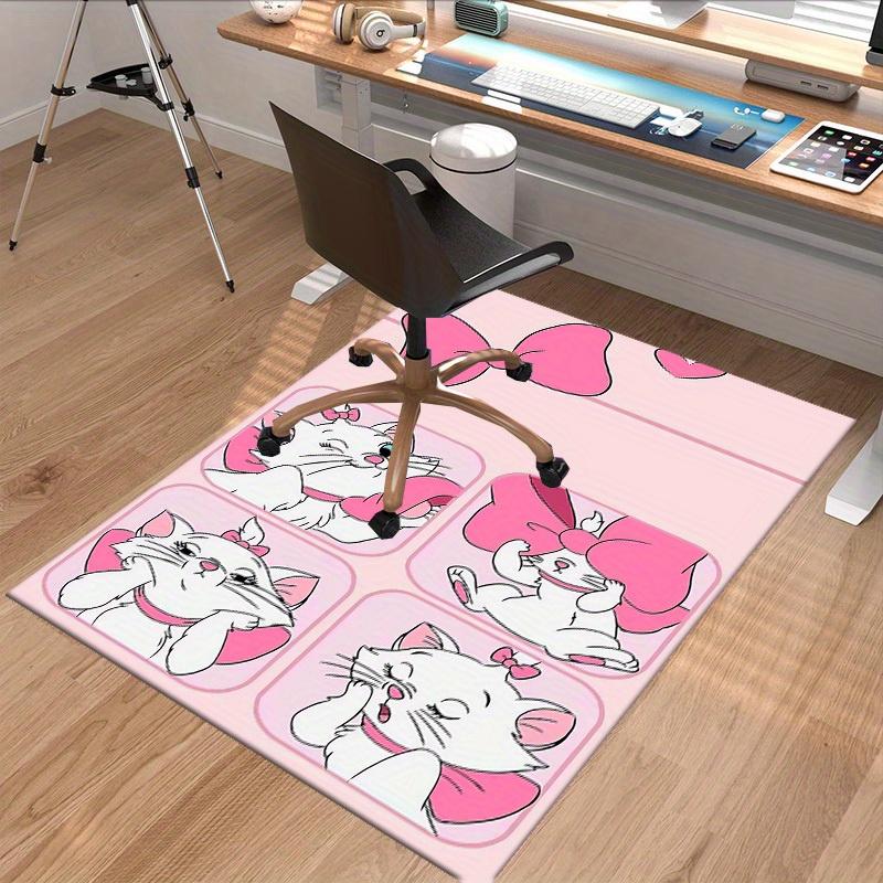 1pc, Pink Bowknot Cat Rug - Cute Cartoon Home Decor for Room, Office Carpet, Chair Cover, Outdoor Mat, Gift IdeaP203