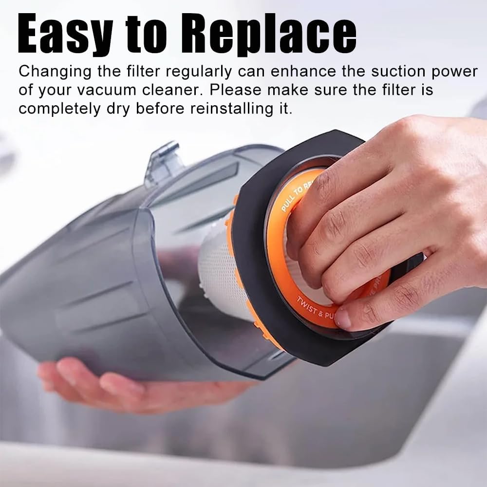 N900287 Filter Replacement for BLACK+DECKER Dust Collector 20V MAX POWERCONNECT Cordless Hand Vacuum Cleaner Models BCHV001C1 BCHV001D1 BCHV001B, 2