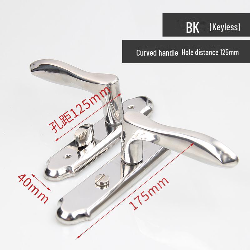 

Дверная ручка-замок из нержавеющей стали без ключа для ванной и спальни