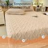 Plush Embossed Bedding with Mattress Protector, Simple Pattern Fitted Sheet, Single/Queen/King Mattress Cover Sábanas Para Cama