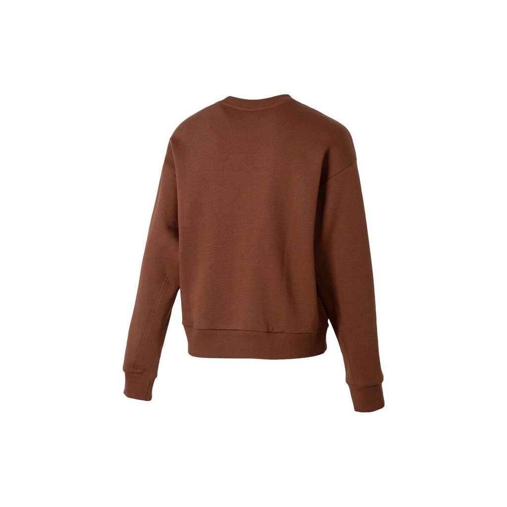 Adidas Solid Color Breathable Round Neck Knitted Sweatshirt Women Sweatshirt Dark-Brown IM0307