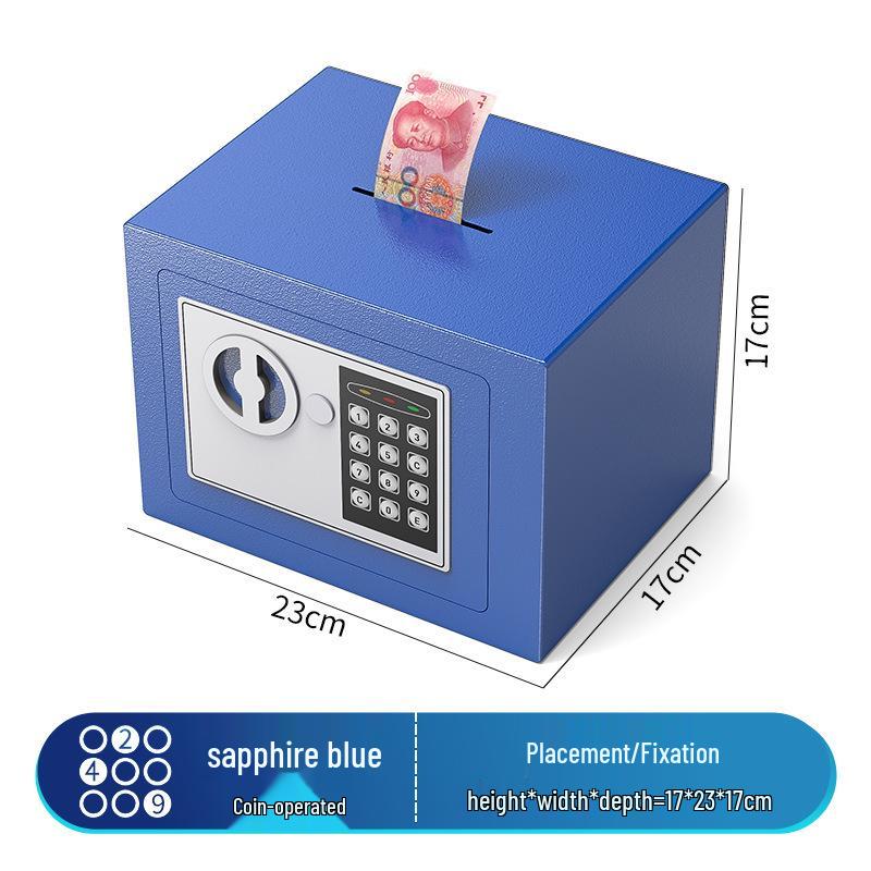 Mini 17E Electronic Safe: In-Wall Coin-Operated Piggy Bank for Households
