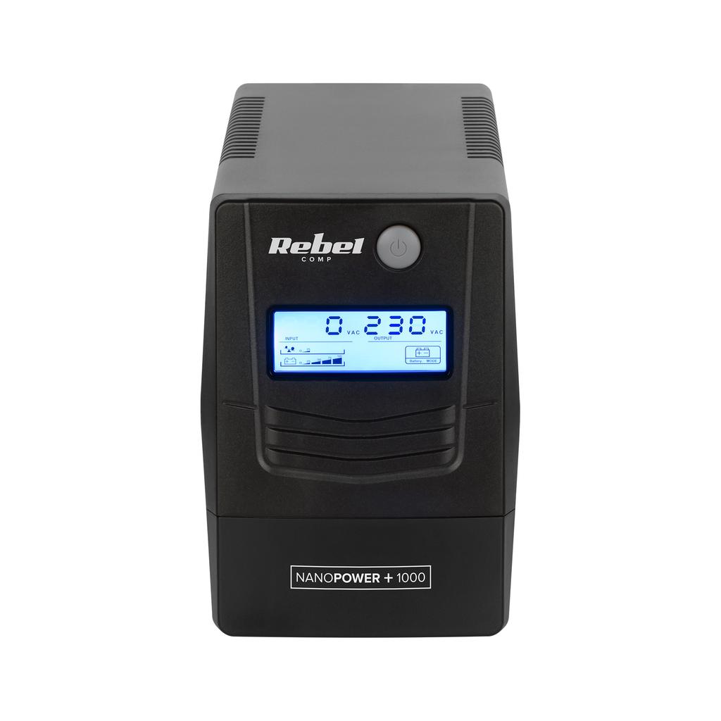 UPS REBEL 1000VA 600W 230V 50Hz LCD USB RJ45 Computer Emergency Power Supply