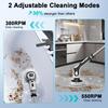 Multifunctional Wireless Electric Cleaning Brush with Digital Display, Voice Prompts, Long Handle, and IPX6 Waterproof.