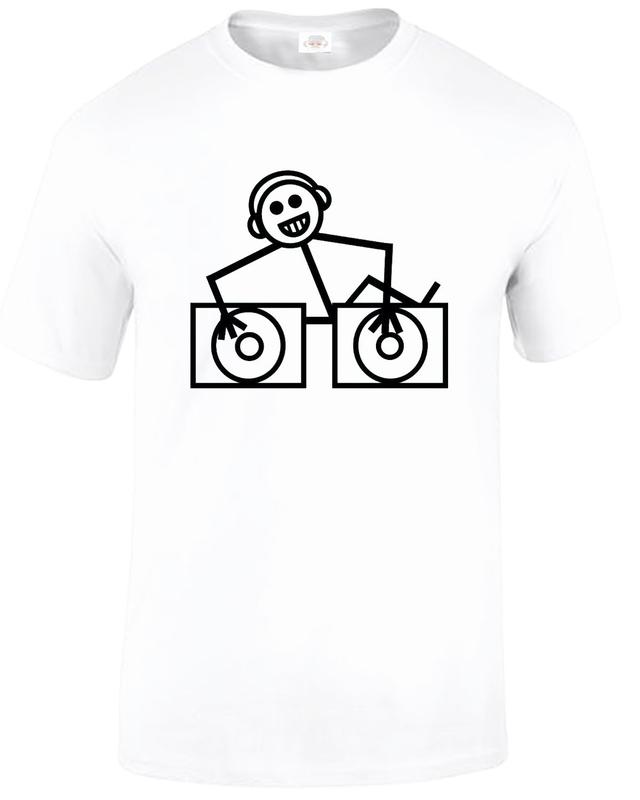 DJ Club Dance Unisex T-Shirt Rave Music House Cool Funny Hooj Choons Tunes Top S