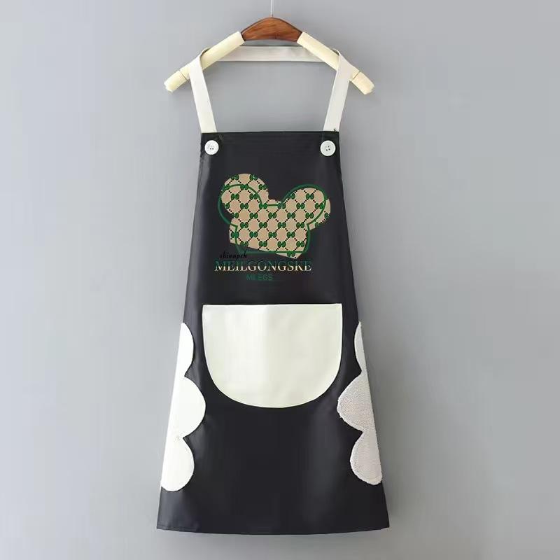 

Kitchen Apron Cooking Fashion Korean Version Cute Apron Work Clothes One Size чорний