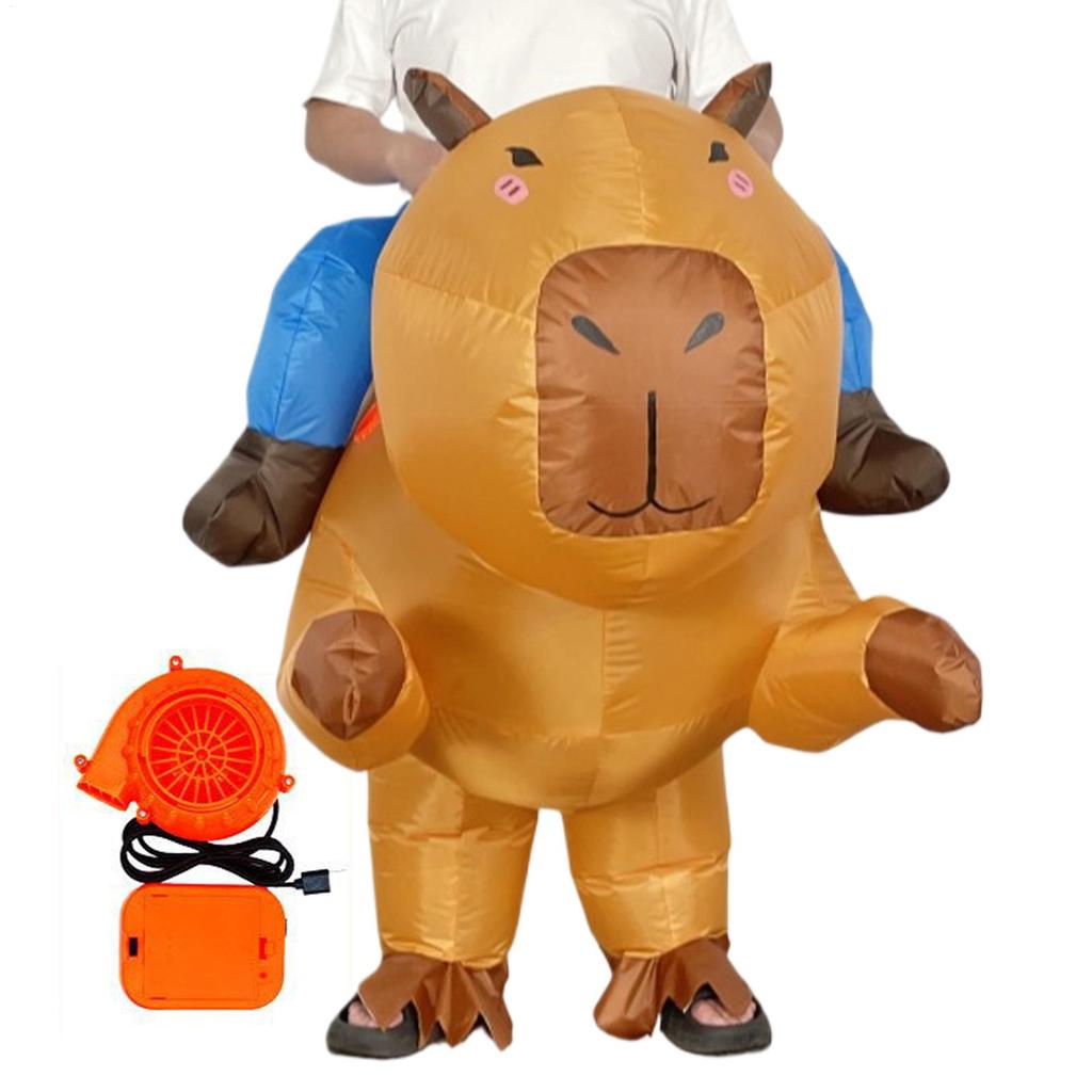 Halloween Inflatable Costume Capybara Suit Ride On Fancy Suit Cosplay Accessories For Girls Men Women Boys Carnivals