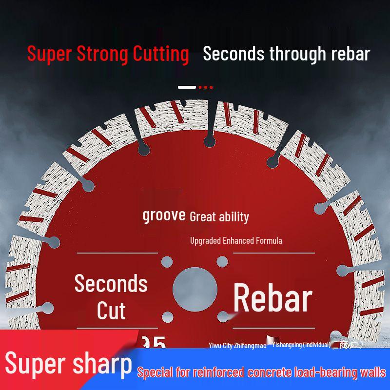 Ultra-Sharp 195 Grooving Saw Blade for Wall & Reinforced Concrete Cutting