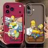 Phone Cover Case for Apple iPhone 17 Pro Max 16e 13 Mini 11 12 16 XR 14 Plus XS Air 15 The Simpsons Homer Bart