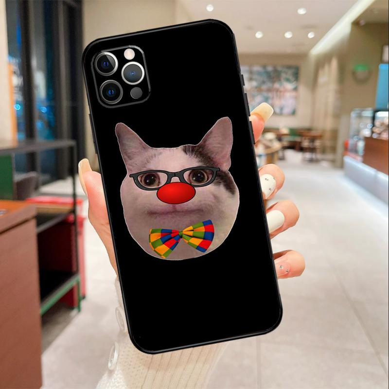 Beluga Cat Meme Face Smiling Phone Case For iPhone 17 16 15 14 13 12 11 Pro Max mini 16 Plus 16e 17 Air Protective Cover