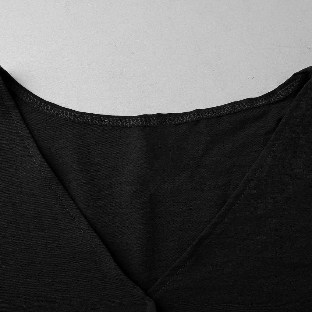 Dámské módní ležérní rozšířené šaty s dlouhým rukávem jednobarevné