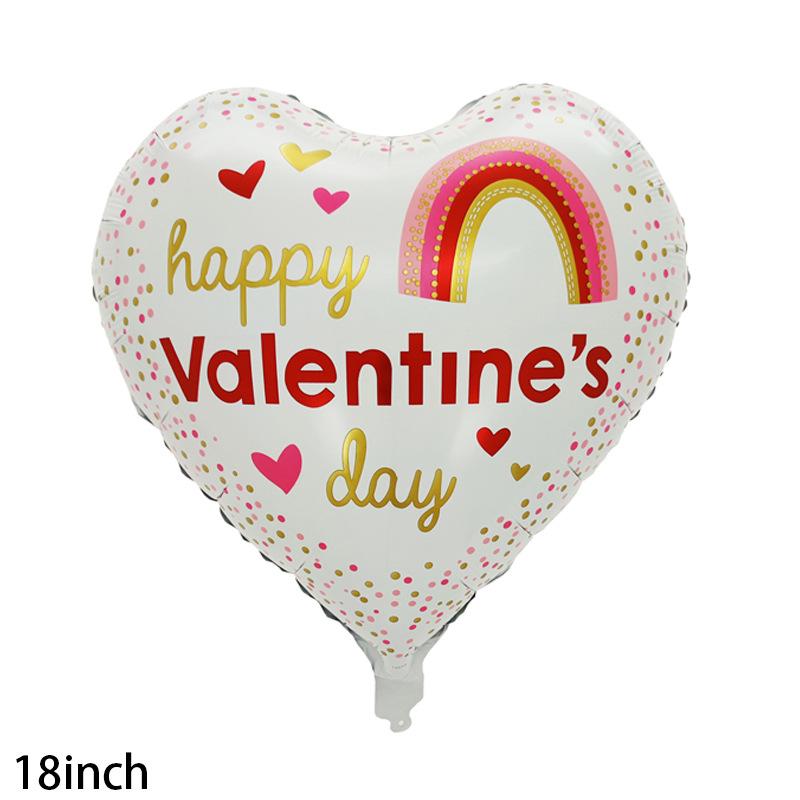 Qianshun Heart-shaped Aluminum Foil Balloons 18 Inch Silk Screen Printed I Love You Helium Wedding Valentine's Day Decoration