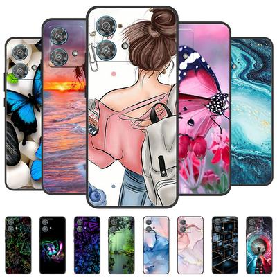 Etui Pokrowiec na Motorola Edge 40 Neo Na Moto Edge 40 Neo Silikonowy Miękki Marmurowy Zderzak Funda Coque dla Edge40 Neo Ochronne