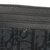 Used 10656 Oblique Jacquard Card Holder 2ESCH135YSE_H03E 7946 Current Calfskin Pass Case Logo Cotton Black Men's from