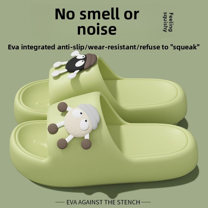 

Удобные и мягкие женские тапочки на лето - парные сандалии в мультяшном минималистичном стиле - толстые нескользящие туфли для ванной и пляжа 36-37 зелёный