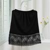 Women Mid‑Length Half Slip Underskirt Lace Hem Anti‑See‑Through A‑Line Modal Liner Skirt Summer Inner Base Skirt