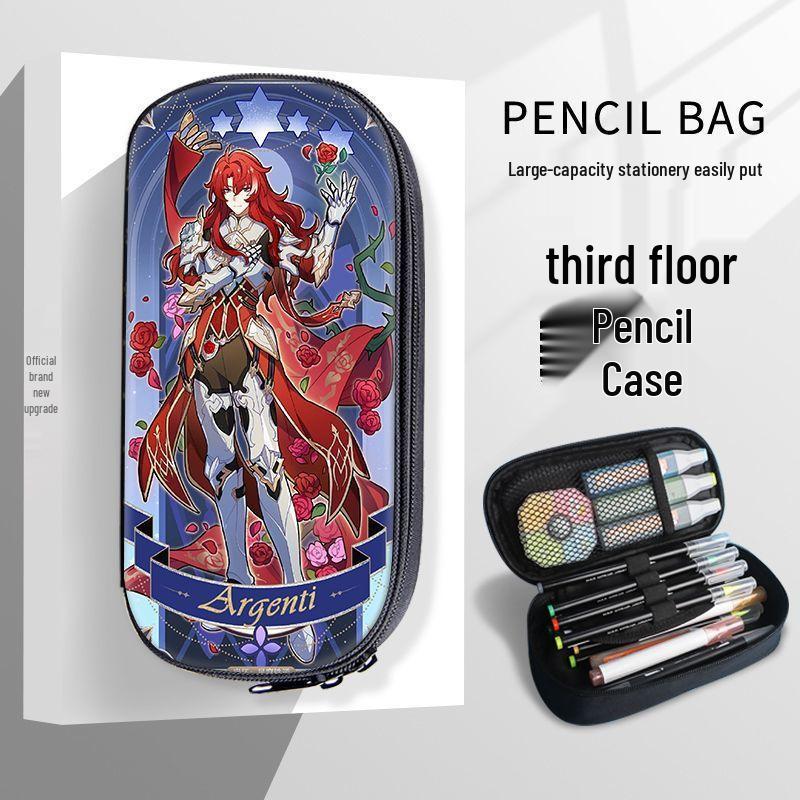 Honkai Star Rail Pencil Case for Students - Yelan, Jun, March 7th, Kafka Design