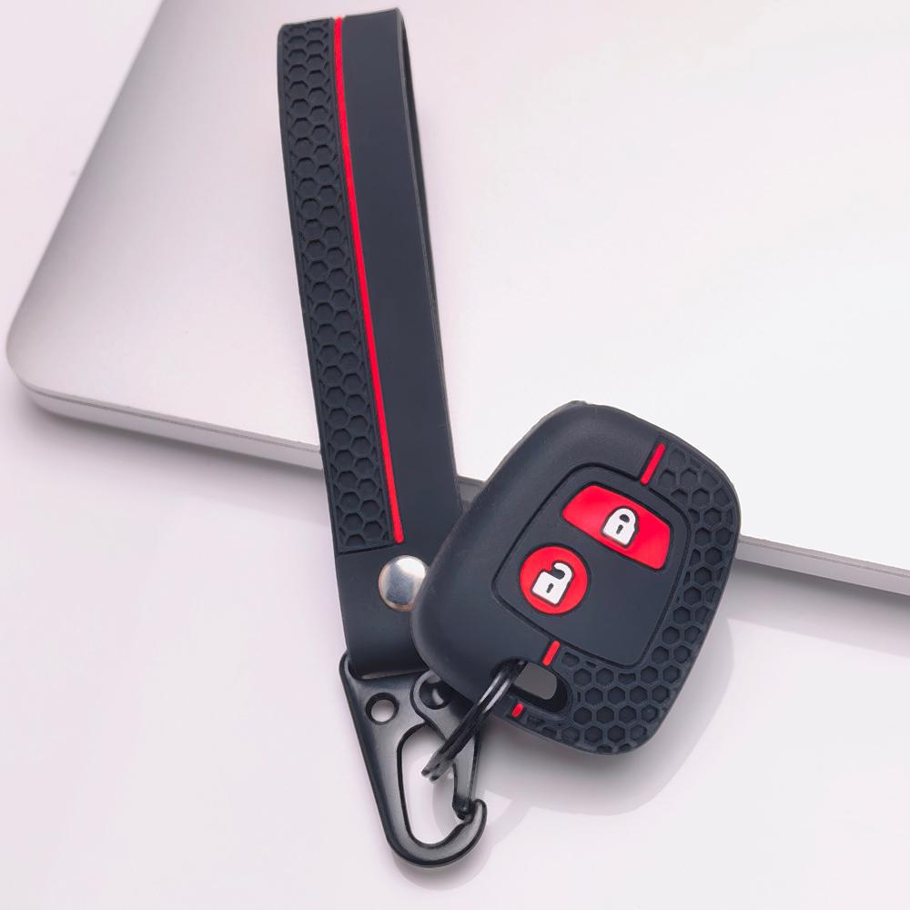 Anti Slip Car Key Protector for Peugeot 107 207 307 407 206 306 406 Citroen C1 C4 C2 C3 with Keychain Anti Scratch Shockproof Key Shell Accessory