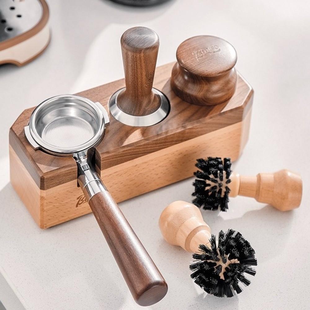 Residual Powder Sweep Portafilter Cleaning Brush Wooden Handle Barista Brush Espresso Machine