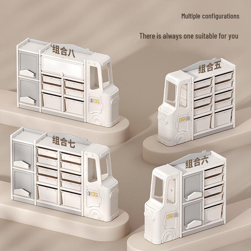 Children's Toy & Book Storage Rack - Plastic Organizer for Building Blocks, Small Cars, Sundries