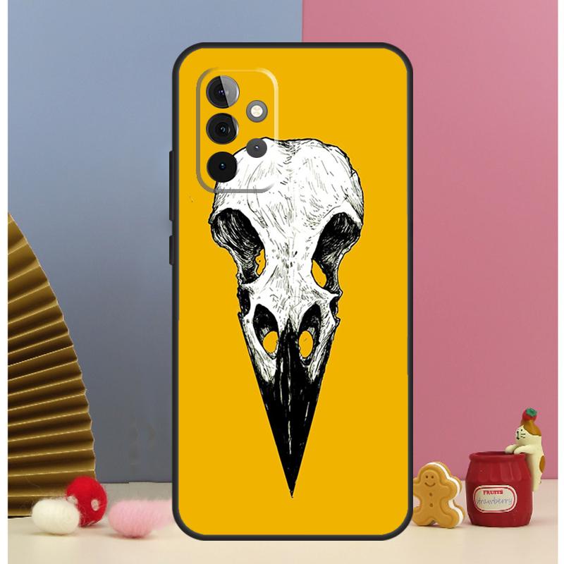 Raven Crow Skull pattern Case For Samsung Galaxy A13 A33 A53 A32 A52 A22 A12 A15 A25 A71 A51 A14 A24 A34 A54 Cover