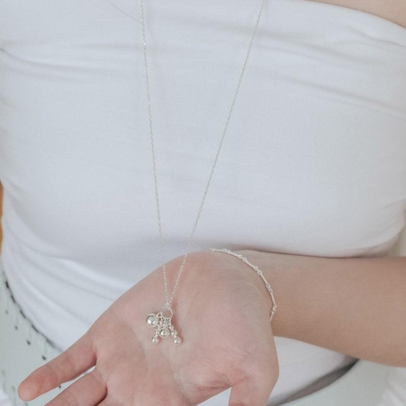 NUDOOR Tautropfen-Quasten-Halskette