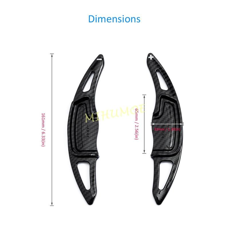 Carbon Fiber Look Steering Wheel Paddle Shift Extension For Acura MDX ILX RDX TLX RLX TL 2022 2021 2020 2019 2018 2017 2016 2015