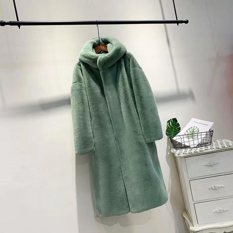 Winter Women High Quality Faux Mink Fur Coat Luxury Long Fur Coat Loose Lapel OverCoat Thick Warm Plus Size Female Plush Coats