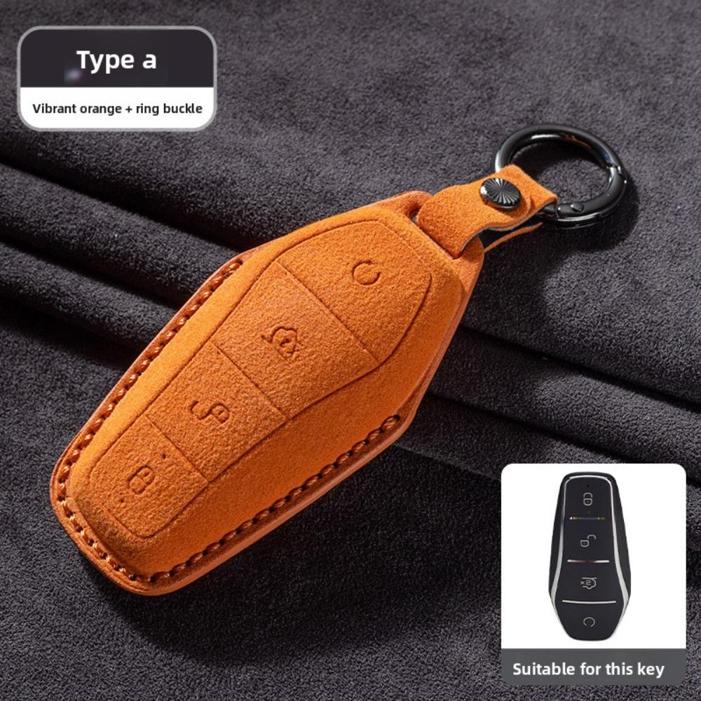 For BYD Song Plus DMI Han EV DM Dolphin 3D Full Cover Suede Car Key Case for Song Pro Tang DMI