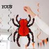 Three-dimensional Halloween Party Decor Honeycomb Hanging Decor, Waterproof Paper Witch Bat Pumpkin Ornament Props for Ceiling Window Display, Spooky