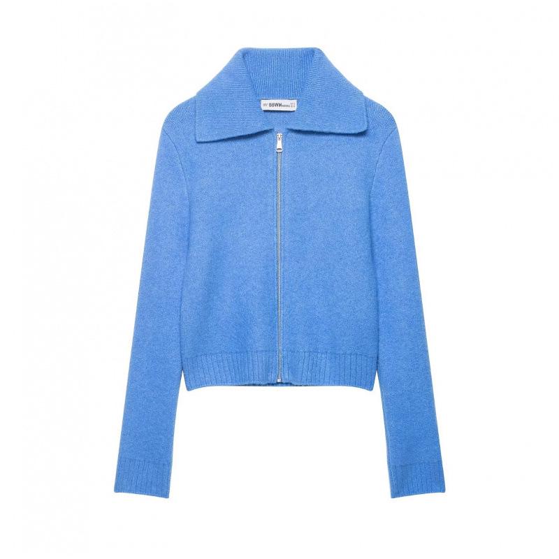 2026 Spring European & American Style Zipper Knit Cardigan Small
