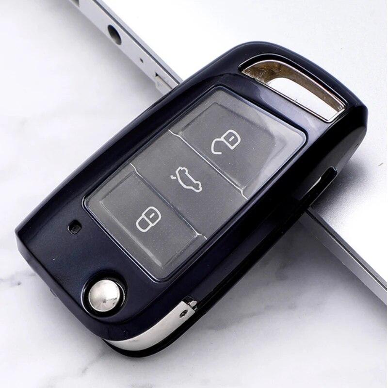 Funda de TPU para llave de coche, Protector de carcasa suave para Volkswagen, VW, Golf 7, MK7, Tiguan, Skoda Octavia, kodioq, Karoq