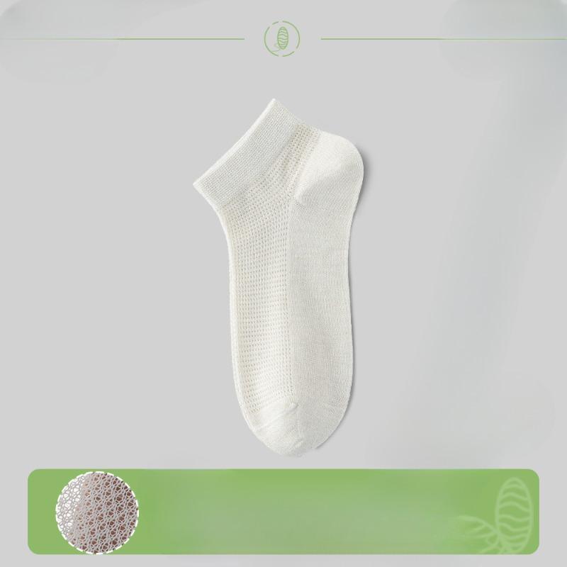 Female Spring and Summer New Breathable Sweat Absorption Deodorant Antibacterial Boneless Small Fresh Tube Socks