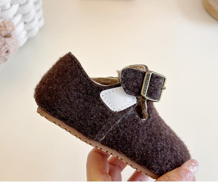 Birkenstock Winter 2025 Girls' Velvet Fur Shoes - Soft Sole, Thickened for Boys & Girls