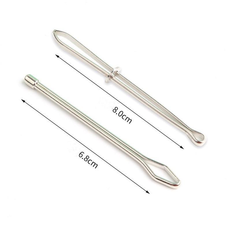Stainless Steel Garment Clips Sewing DIY Elastic Band Tape Punch Cross Stitch Threader Wear Rope Elastic Clamp Sewing Tools
