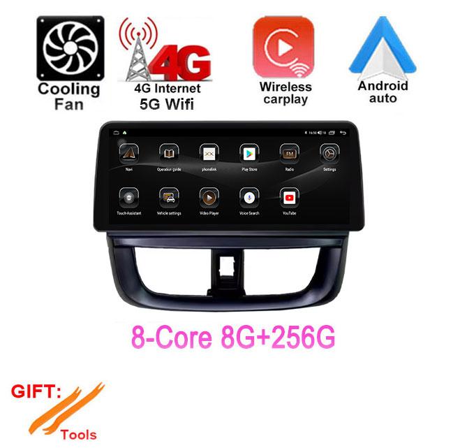 12.3 Inch Android 14 For Toyota VIOS / YARiSL / VIOS FS 2017-2019 Car Multimedia Player Stereo BT Carplay Wifi