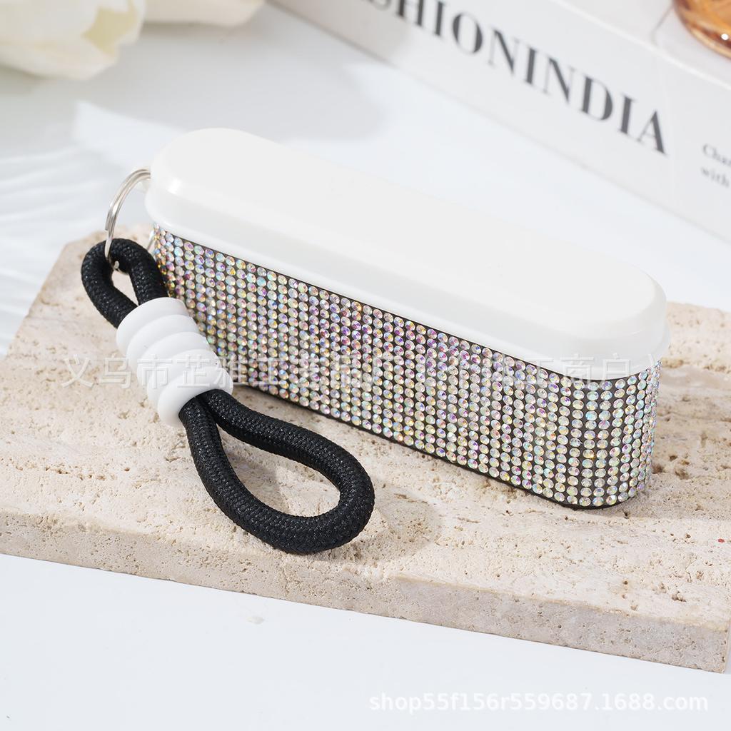 Diamond-encrusted medicine box Portable carry-on small medicine packing box 7 days a week Medicine box compartment storage box