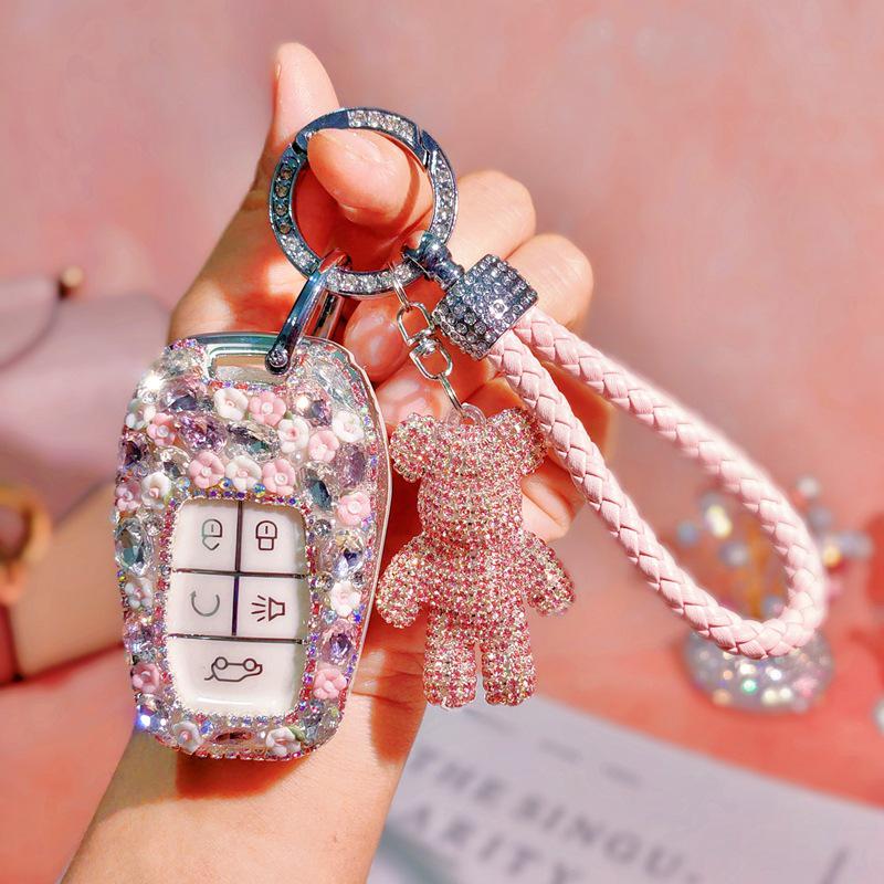 Rhinestone Car Key Shell for Southeast DX7/DX3/DX5/A5/Yi Wu - Fashion Goddess Bag Buckle