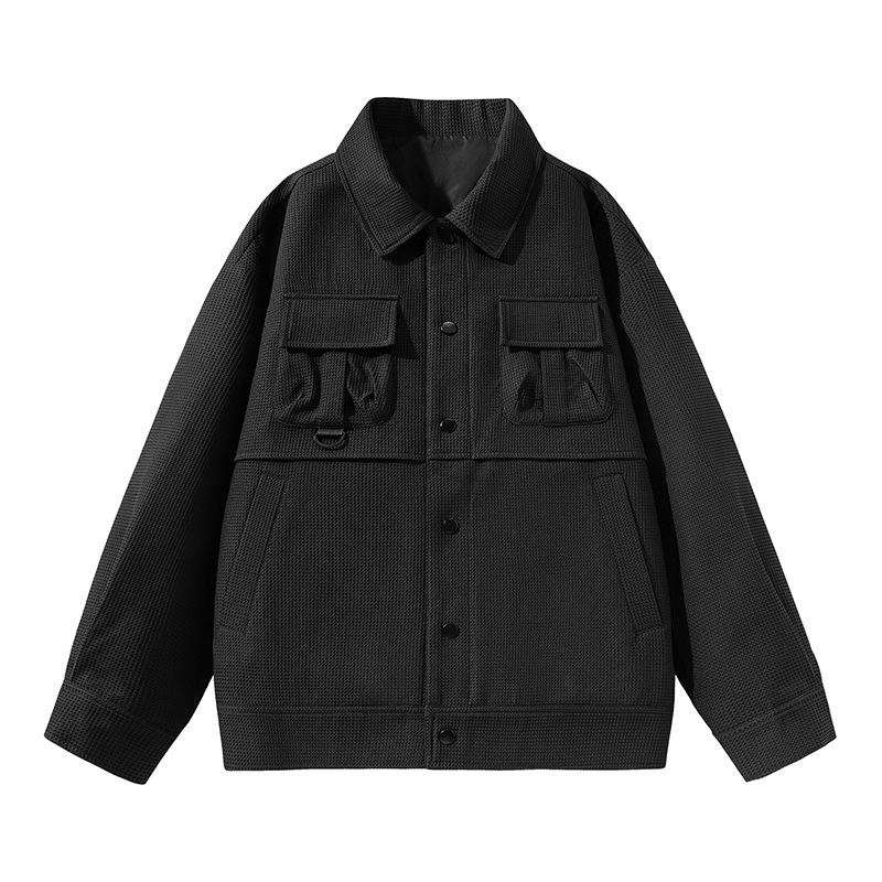 

Мужская осенне-весенняя куртка с лацканами, топы, тонкое пальто, повседневная куртка Harajuku, мужская одежда M коричневый