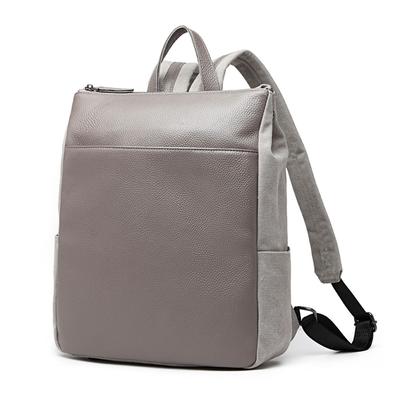 Rucksack aus Rindsleder x Canvas für den Arbeitsweg oder kompatibel mit A4 echtes Leder lässig 180927 [Guscio Leather] Hochwertige Frauen, leicht,