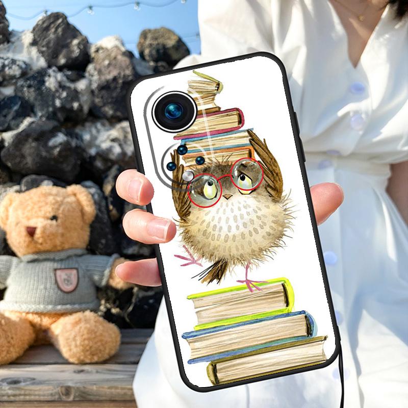 Cute Owl Cartoon Cover For Honor Magic 6 5 Lite Pro 50 70 90 Honor X8b X9b X6 X7 X8 X9 X6a X7a X9a X8a Case
