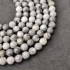 Amazing Matt Gray Map Jasper Natural Gemstone Beads, Loose Gemstone Beads, 6mm 8mm 10mm Smooth Round Beads.