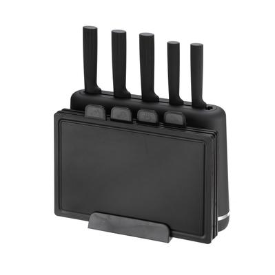 Knife Set with Cutting Boards On a Stand BLACK MAESTRO MR-1412-BL