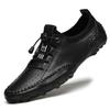 2025 Plus Size Men's White Breathable Driving Loafers - British Style Casual Soft Sole Shoes
