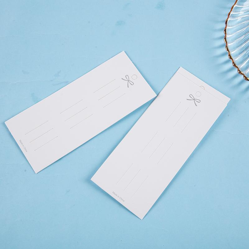 50 Buc Card de Carton Alb cu Fundă Agrafă de Păr Elastic de Păr Card Agățat pentru Expozitor Gem Ambalaj Bijuterii Accesorii DIY Carton pentru Articole de Păr