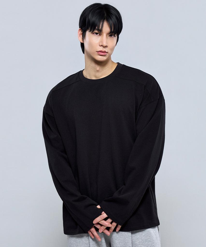 Pijikeolgameoncheu P2613 Heavy Cut Oversized Long Sleeve Tee [3 Colors]