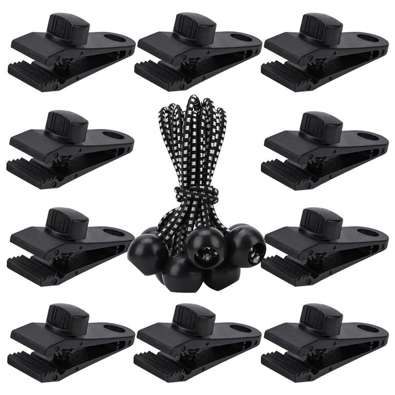 Classy-Tarp Clips Heavy Duty Lock Grip,20Pack Tarp Clamps,Shade Cloth Clips Fasteners,Pool Awning Cover Bungee Cords Clips