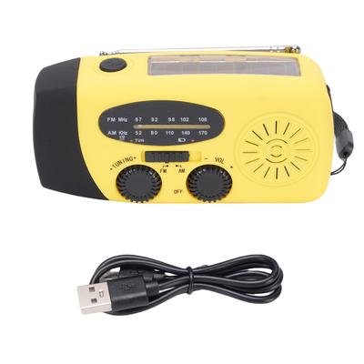 Emergency Radio Solar Hand Crank 3 Led Portable AM FM Radio with SOS Alarm Power Bank Function for